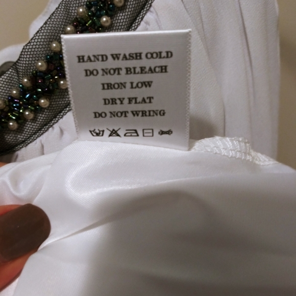 White full skirt by Mango beaded waist size M NWOT - Picture 4 of 4